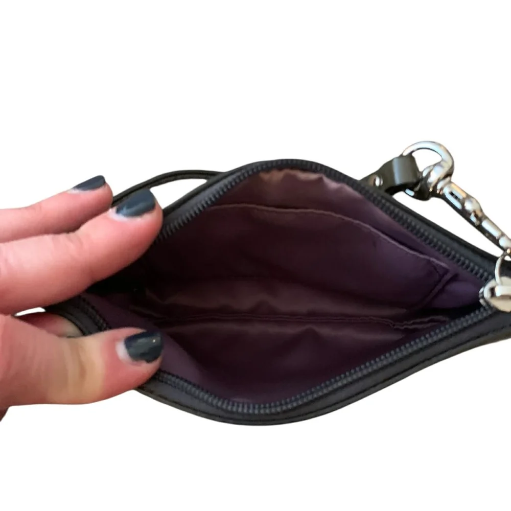 Coach Moss‎ Green Patent Leather Signature Wristlet Y2K Aesthetic